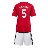 Dječji Nogometni Dres Manchester United Harry Maguire #5 Domaci 2023-24 Kratak Rukav (+ Kratke hlače)